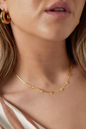 flat link necklace with butterflies h5 Picture3